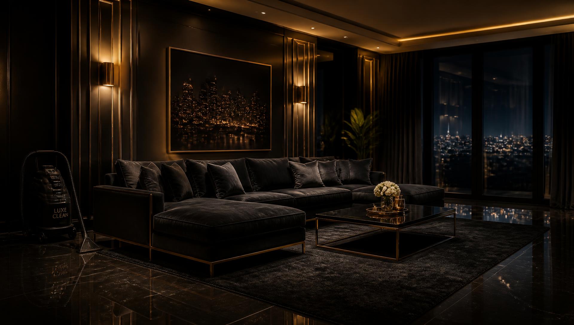 Salon impeccable après un nettoyage à domicile Mille Feux Nettoyage